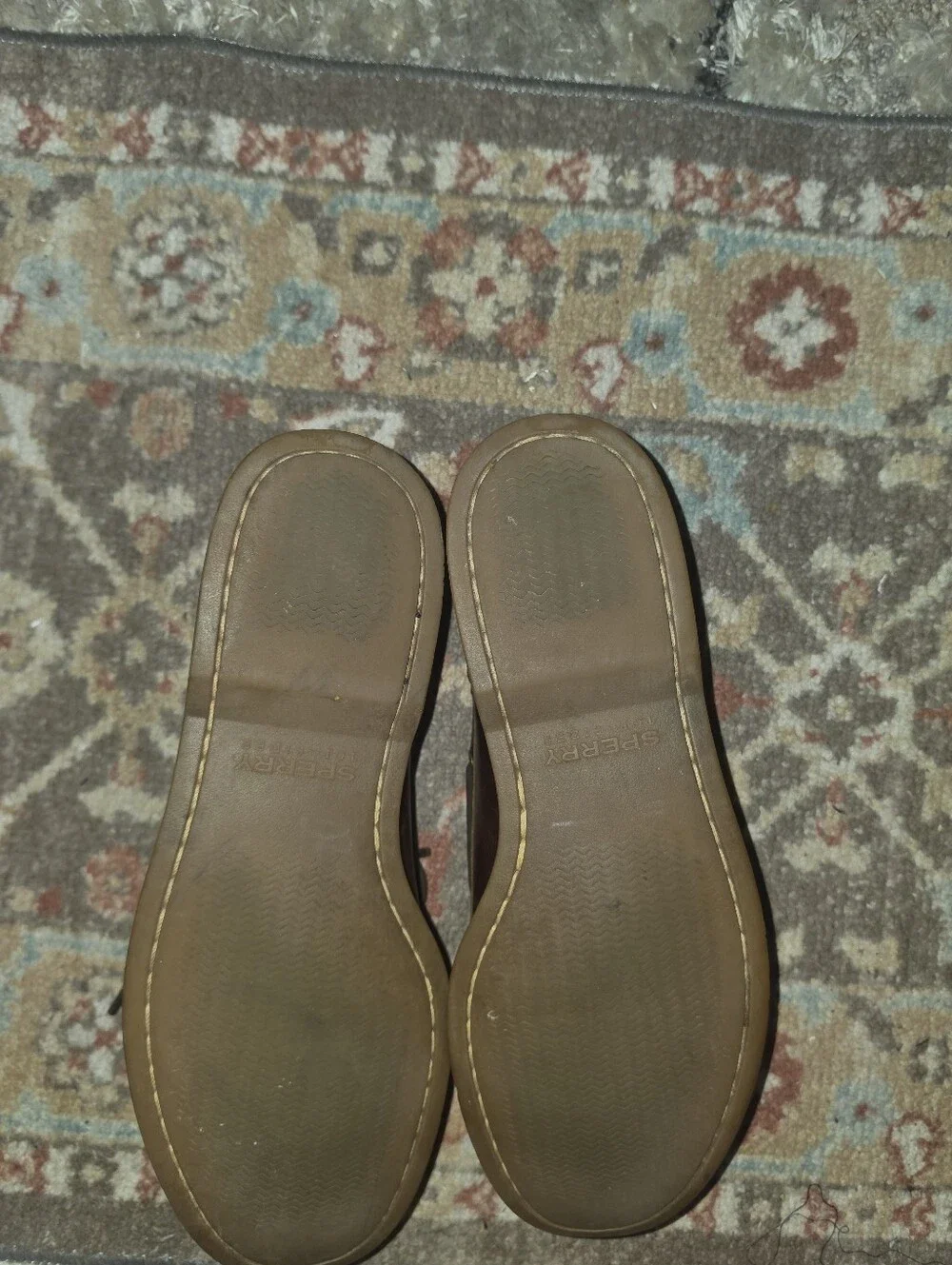 SPERRY TOPSIDER Boat Deck Shoes Brown Size 10W (wide) NICE! Pre-owned